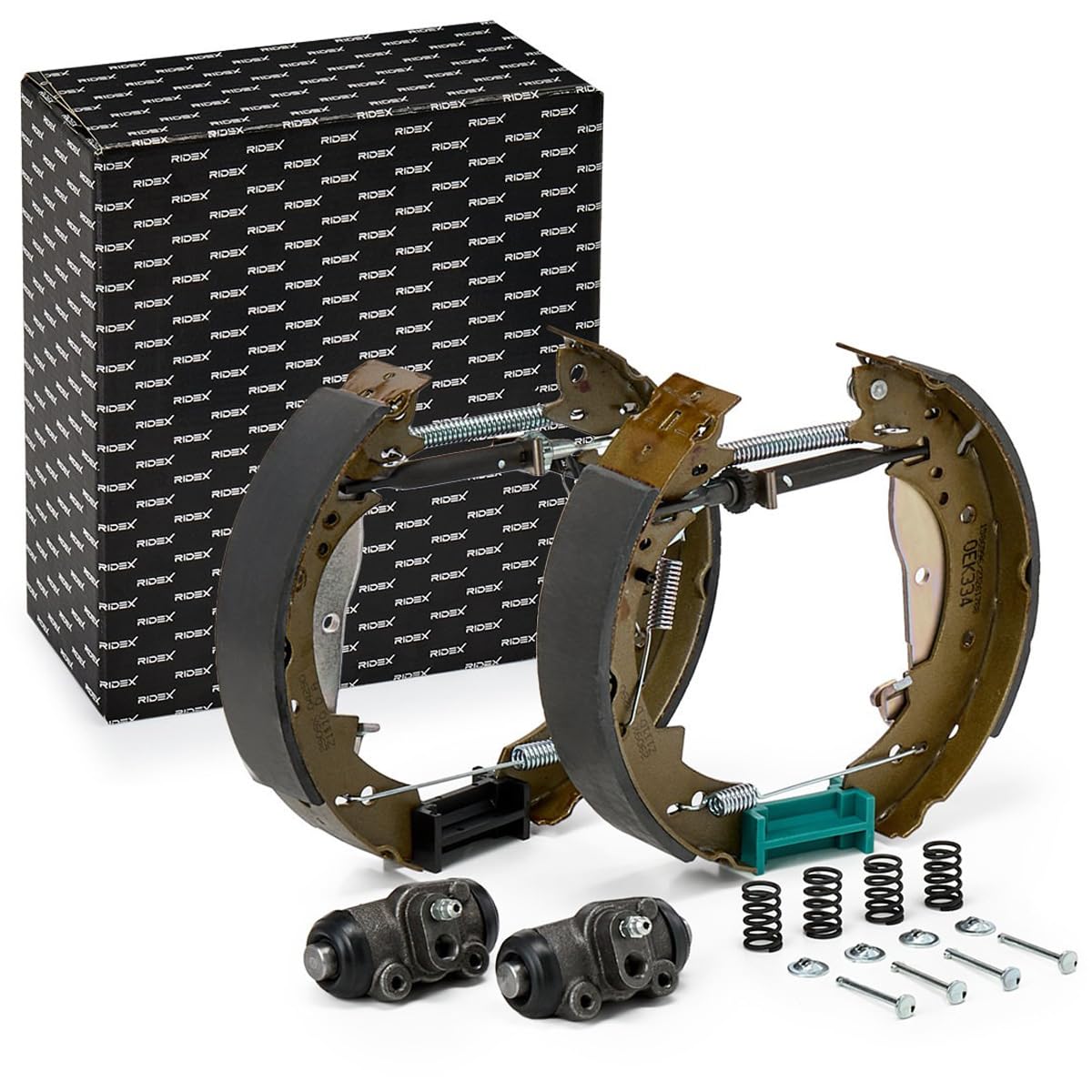 RIDEX 3859B0308 Kit frenos disco de tambor Trasero con cilindro de freno de rueda con accionador