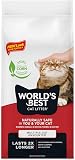 WORLD'S BEST CAT LITTER Multi‑Chats sans Parfum, 28 Livres – Ingrédients naturels, agglomération Rapide, jetable dans Les Toilettes, 99% sans poussière – contrôle des odeurs Longue durée - 1