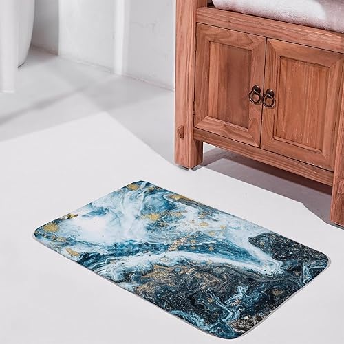 Miniatura 2 de Tapete de baño dorado para baño, súper absorbente, de secado rápido, con parte trasera de goma, antideslizante, tapete de baño de diatomita, regalo