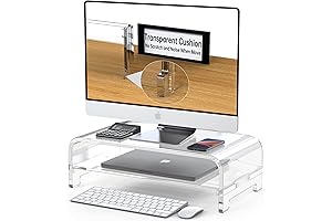 Acrylic Monitor Stand Riser for iMac 24 inch