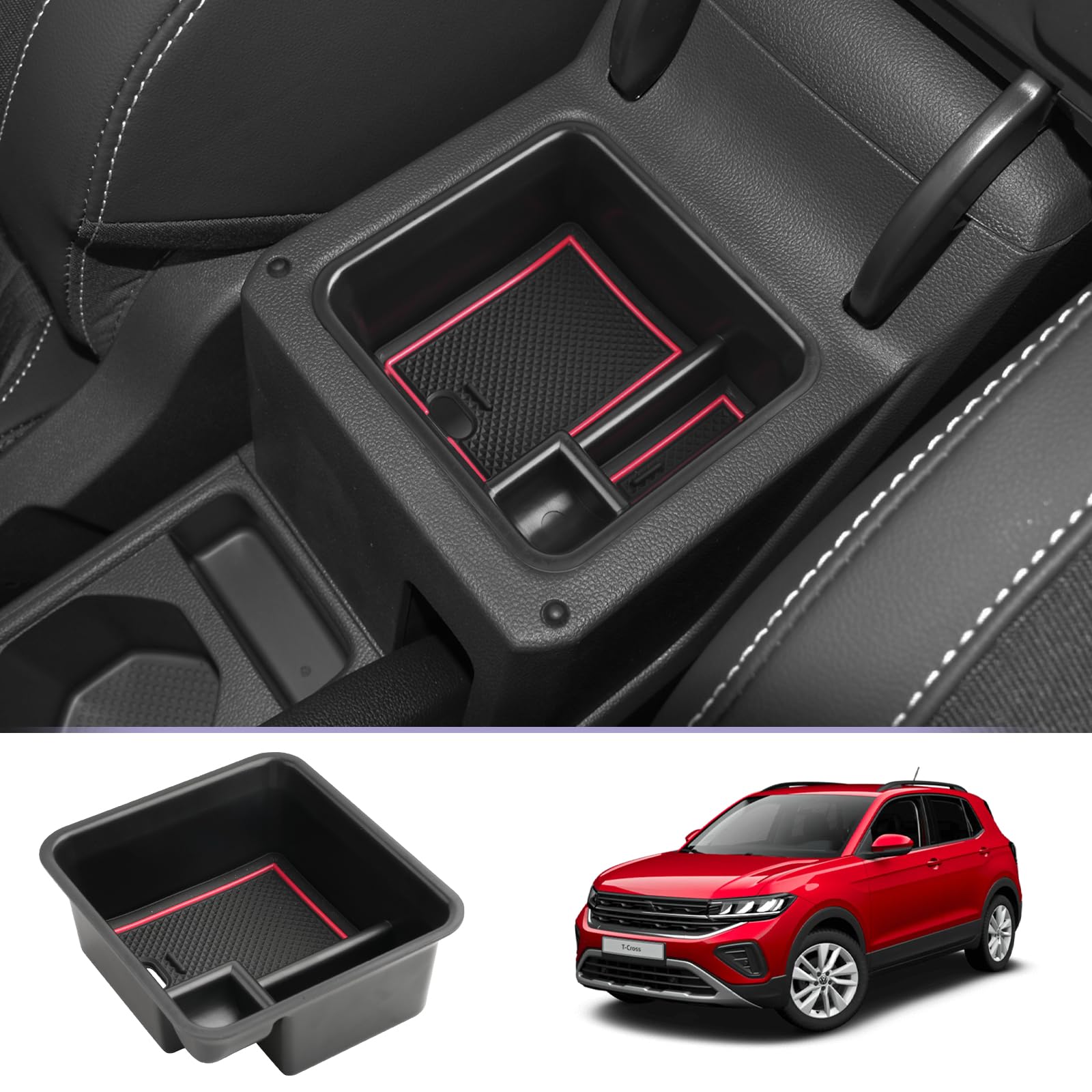 ZCLINKO Compatible avec VW T-Cross T Cross 2018-2023 2024 Accoudoir