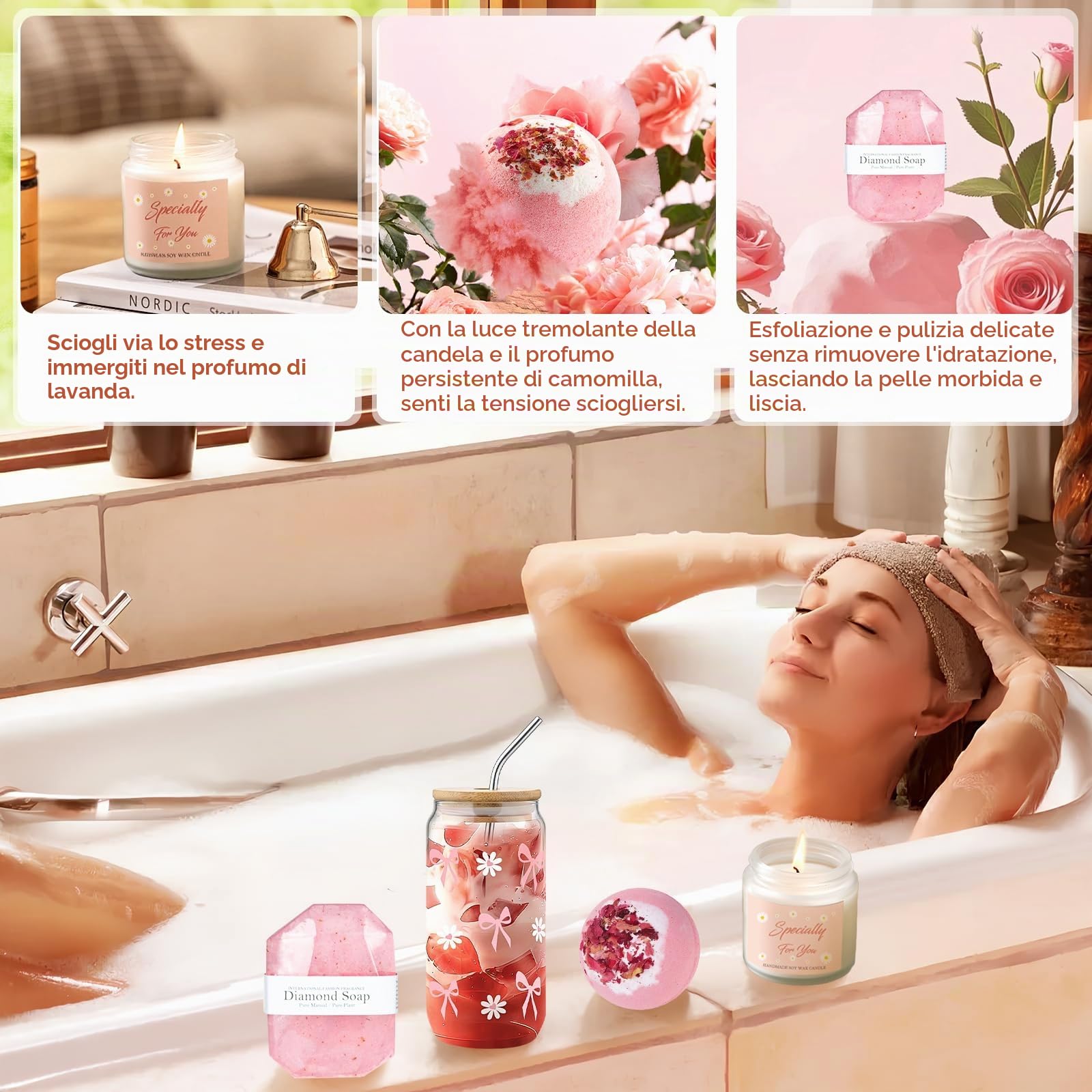 Cofanetto Regalo da Donna, Regalo Originale e Utile per Donna Moglie Mamma Amica, Idea Regalo per Compleanno (50/60 Anni), Natale Pensionamento e Festa Degli Innamorati, Festa della Mamma