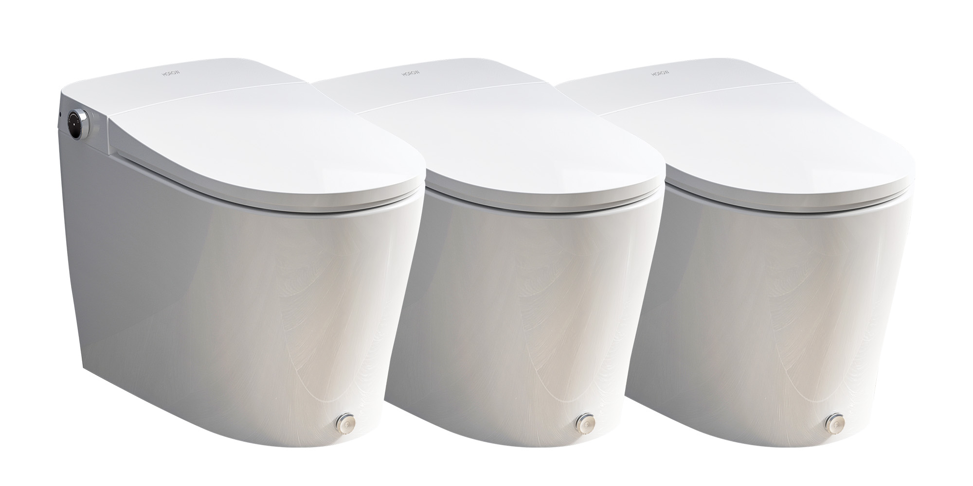 Inodoro inteligente integrado HOROW actualizado, inodoros unipieza automáticos premium con núcleo de descarga eléctrica y chip inteligente incorporado, asiento bidé calefactado con agua tibia instantánea miniatura 7