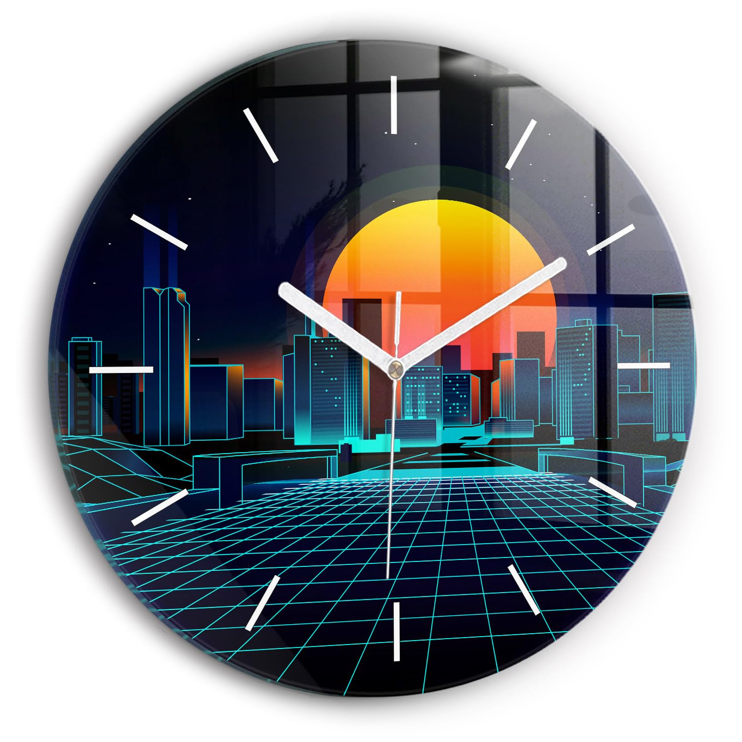 Horloge en verre Wallfluent 30 cm idéale pour sublimer un salon moderne