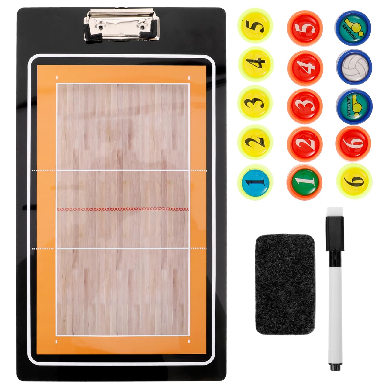BESPORTBLE Lavagna Per Allenatori Di Pallavolo in Plastica Lavagna Riutilizzabile Per Allenatori Design Compatto e Leggero Per Formazione e Posizionamento Tutto Campo