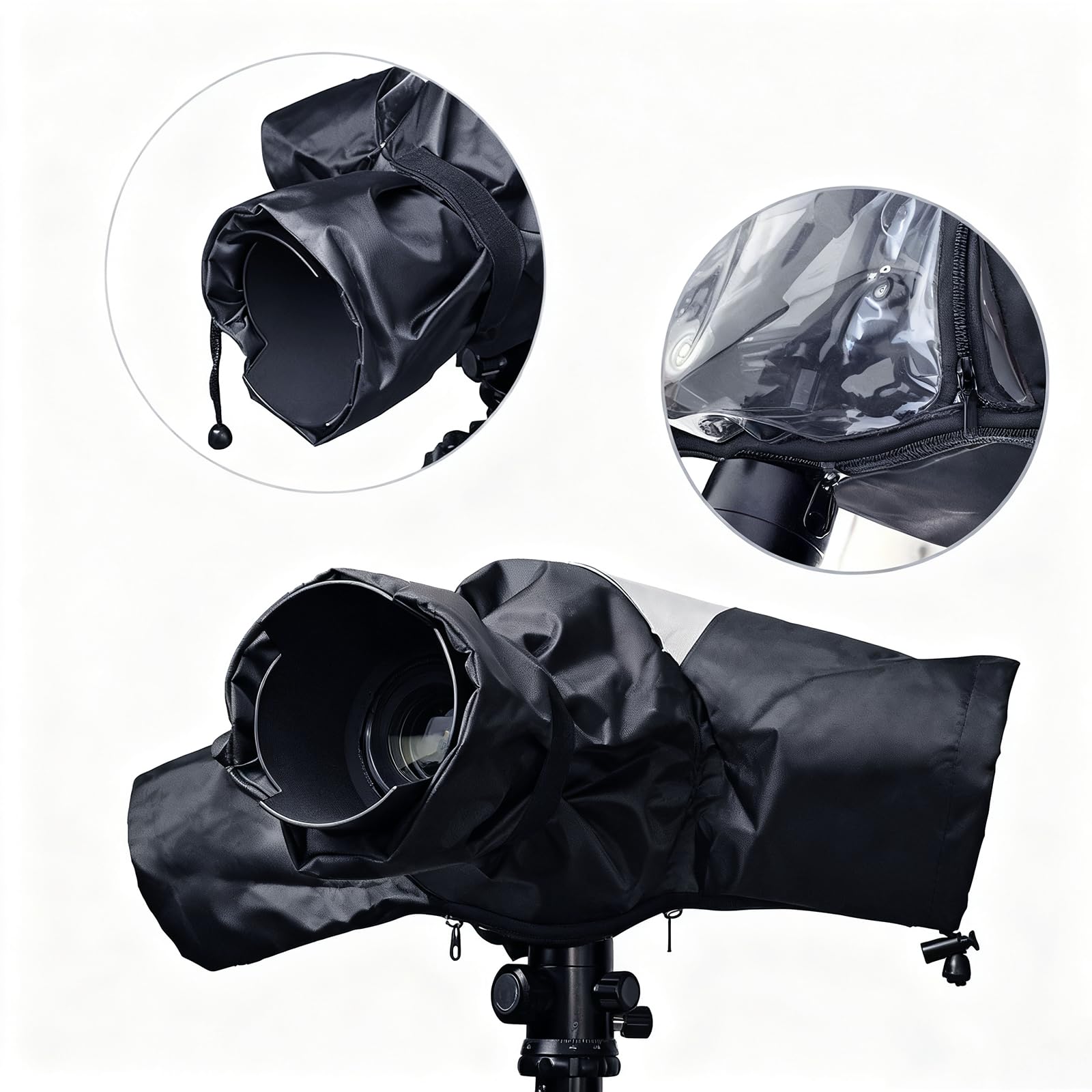 Copertura Antipioggia per Fotocamera DSLR, Nikon Df D90 Z7 Z6 Z50 D780 D850 D810 D800 D610 D3500 D3400 D5600 D7500 Canon EOS 7D 5D 850D 800D 760D Sony A99II A77II, Ideale per Fotografia all'Aperto