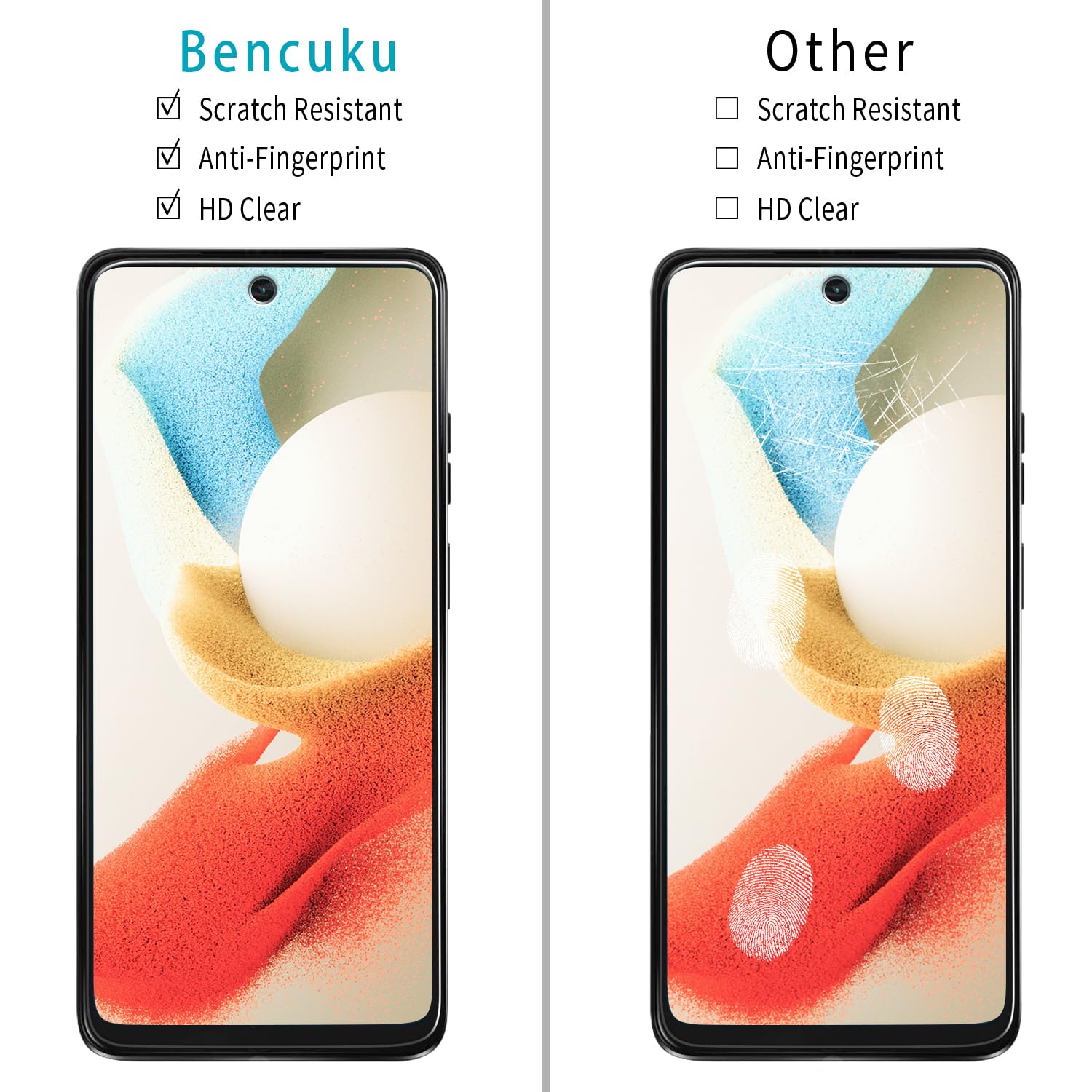 Protector de pantalla de vidrio templado diseñado para Motorola Moto G 5G (2024), antiarañazos, sin burbujas (2 unidades)