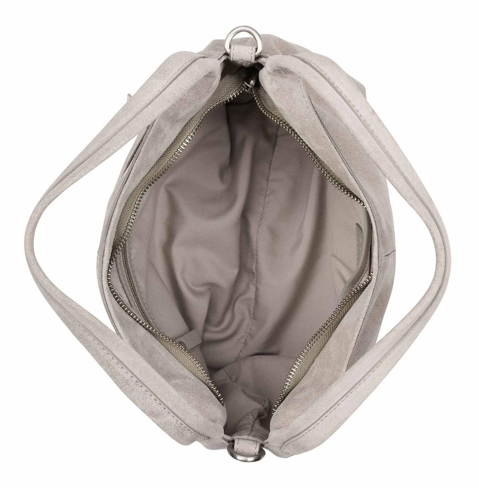 Burkely Cuero bolso de hombro Vienna Handbag Grey marrón topo
