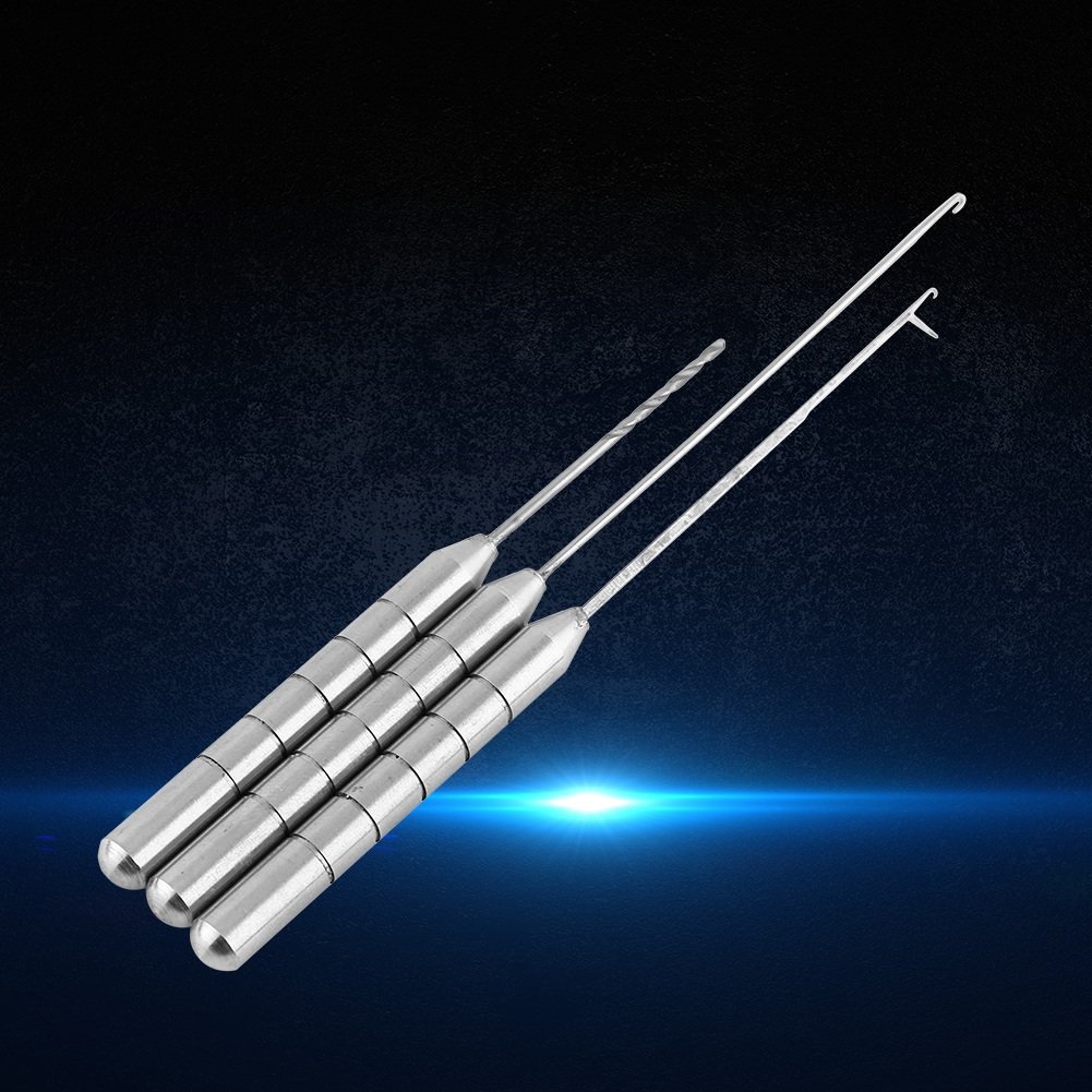 Yosoo Pesca Rig Cebo Aguja Kit 3 en 1 Acero Inoxidable De Perforación Herramienta de Tackle Rig para Pescado Cebo para Carpas