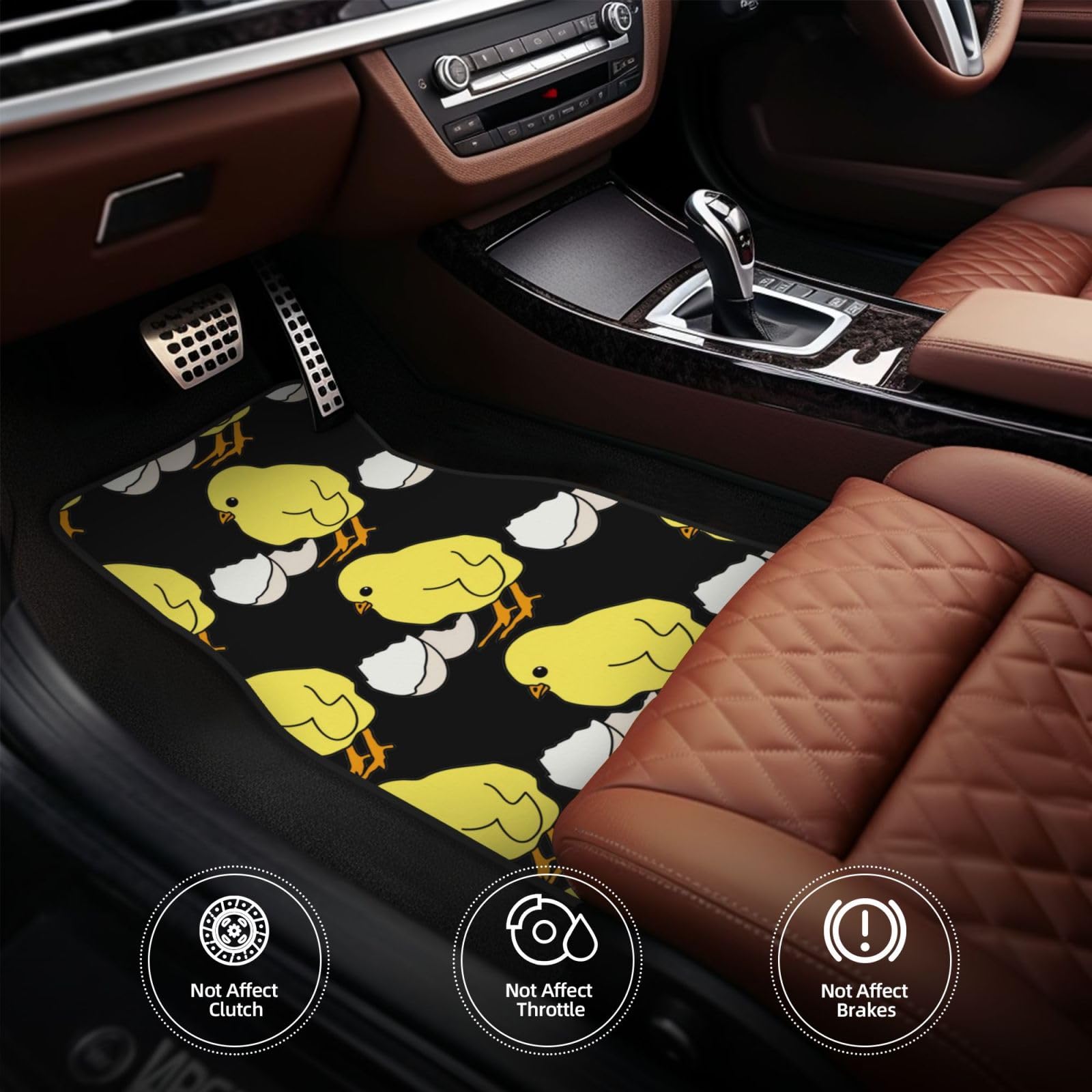 Lot de 4 tapis de sol en néoprène imperméable pour voiture