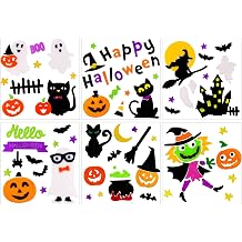 XIMISHOP 6sheet Halloween Gel Window Clings Stickers Decoration Decals