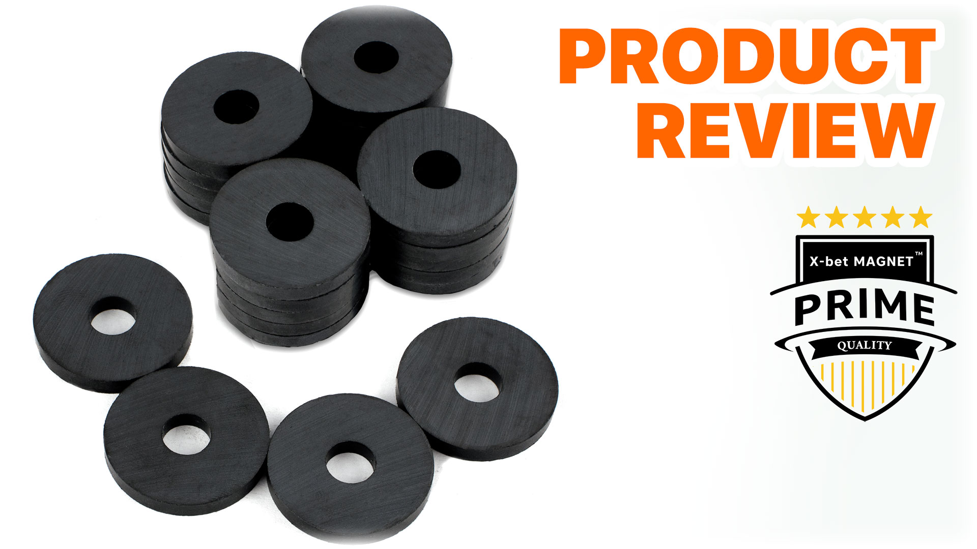 Image of Industrial Ceramic Ring Magnets with Countersunk Hole - 30x4.5mm (1.2 inch x 0.18 inch), 18 Pack - High Strength Ferrite Magnets for Mechanical Mounting & Equipment Applications