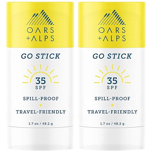 Miniatura 9 de Oars + Alps Go Stick Clear SPF 35 Protector solar facial, cuidado de la piel impregnado con vitamina E y antioxidantes, resistente al agua y al