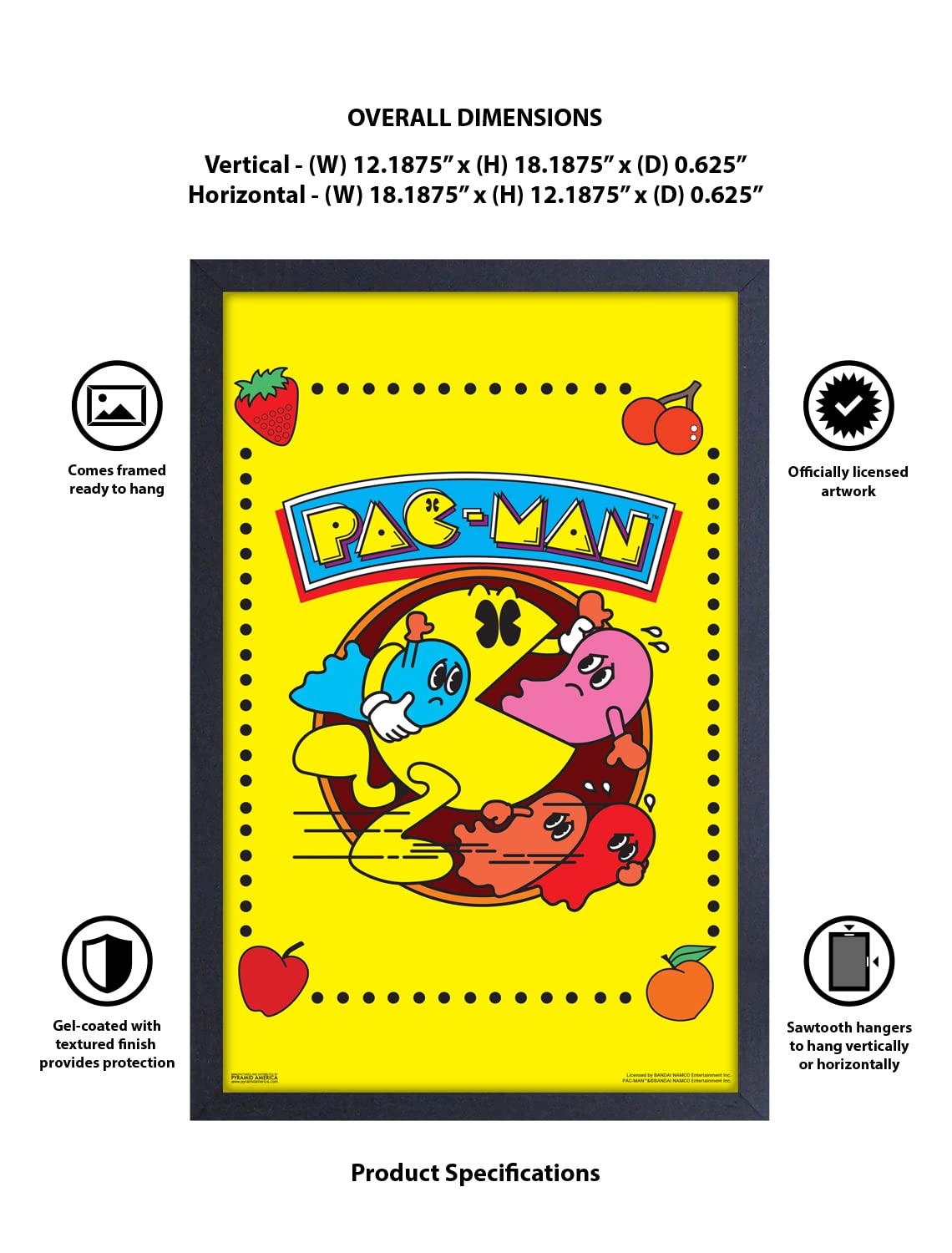 額装済/PAC-MAN 45th（アンドレ サライバ）/アートポスター Amazon.com: Pyramid America - Pacman Poster - Pac Man Ghosts