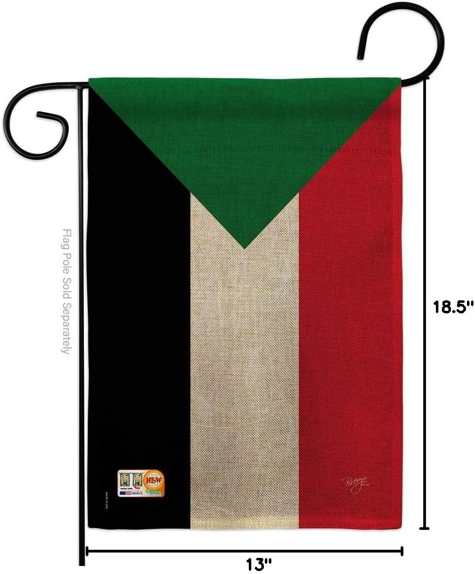 Sudan Burlap Garden Flag Regional Nationality Nation International World Country Particular Area Small Decorative Gift Yard House Banner Double-Sided Made In USA 13 X 18.5