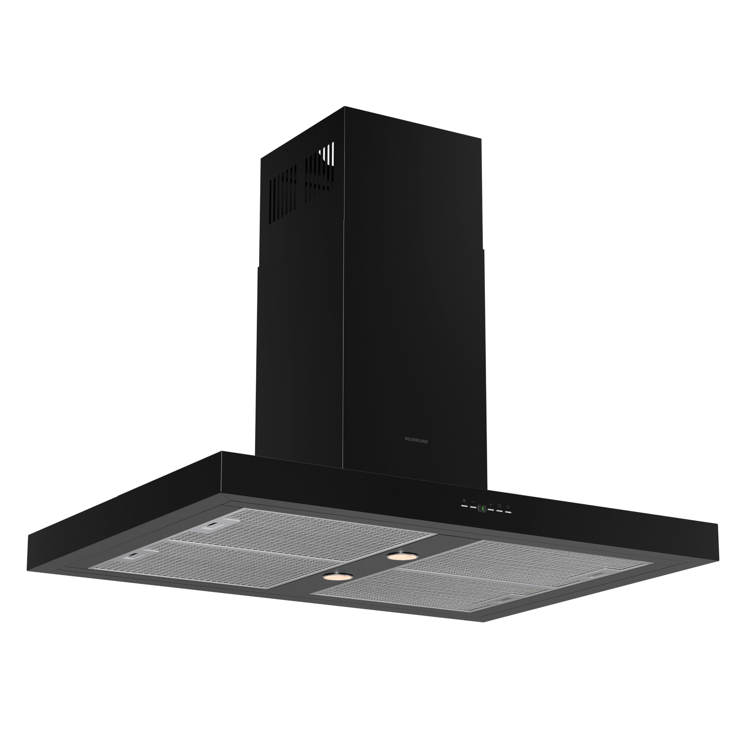 Silverline Cappa da cucina ad Isola Aspirante 90 cm Nero