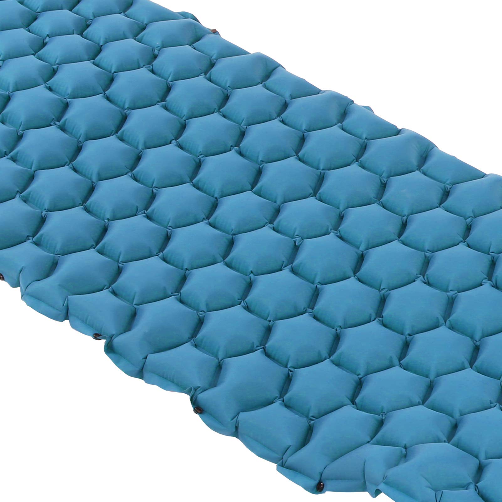 Tappetino da Campeggio Air Sleeping Pad - Pad Gonfiabile Leggero da Viaggio con pressa a Pedale per Escursioni in Viaggio(Blu Pavone)