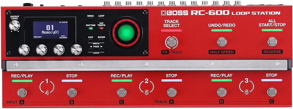 BOSS RC-600 Loop Station | Flagship Floor-Based Looper with Next-Level Sound & Flexibility | 6 Stereo Phrase Tracks | 9 Footswitches | Massive Onboard Effects | 2 XLR Mics | Deep MIDI Control Support
