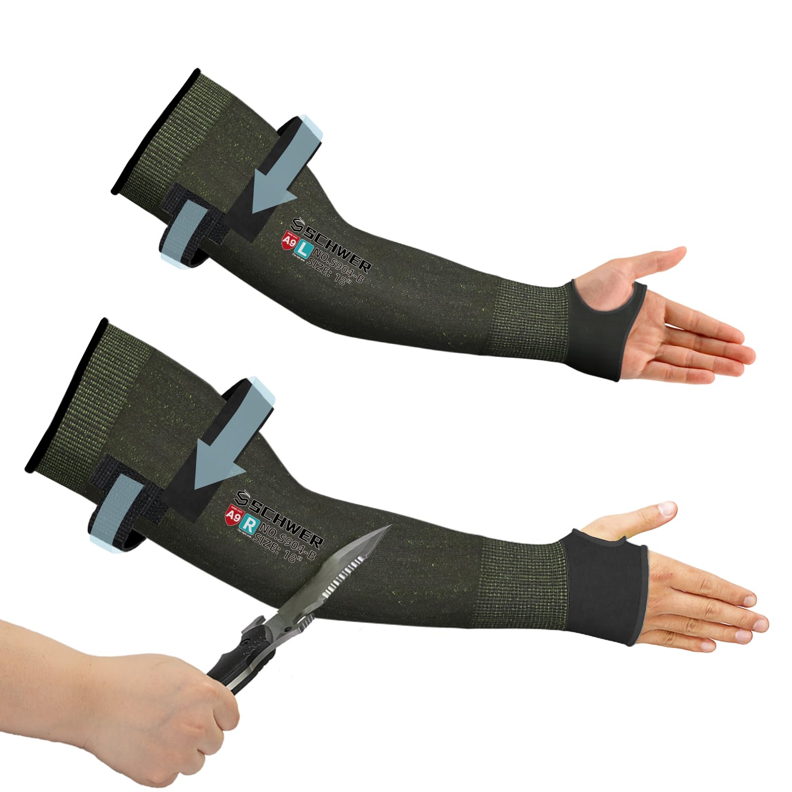 Schwer AIR-SKIN Arm Sleeves for Thin Skin and Bruising ANSI A6 Cut Resistant