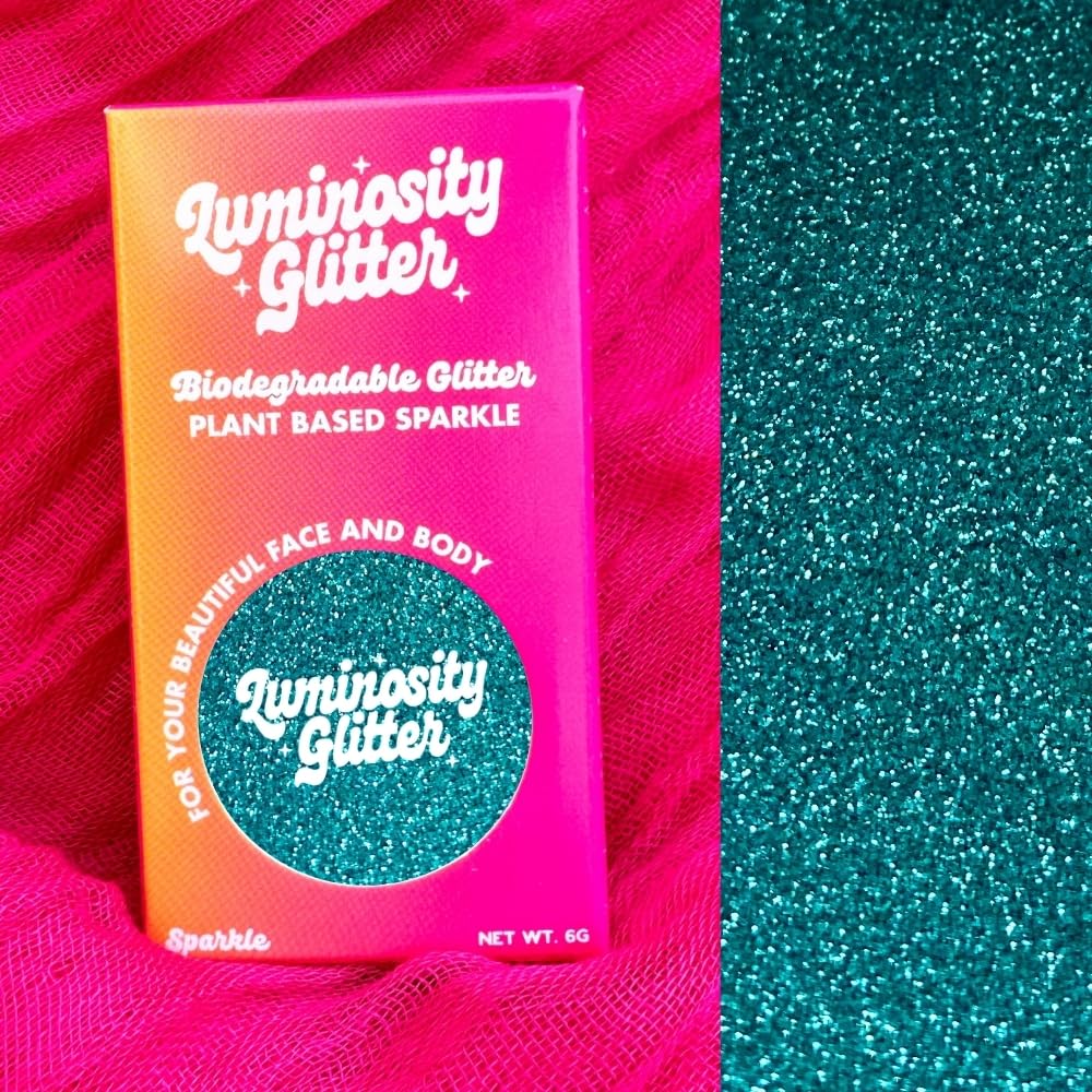 Fine Biodegradable Glitter Makeup - Eco Glitter for Your Face Body, Hair and Nails - Festival Glitter (Turquoise Fine) - 6 Grams