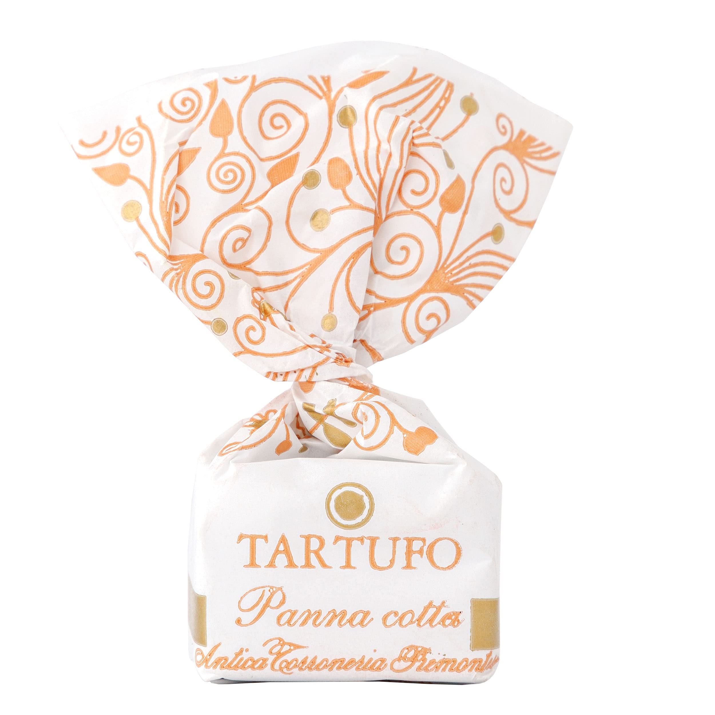 GUSTONE. Tartufi Dolci Panna Cotta Antica Torroneria Piemontese 1kg | Piemont-Haselnüsse IGP, glutenfrei, IGP-geschützte Herkunft, Trüffel-Praline weiße, Schokoladentrüffel