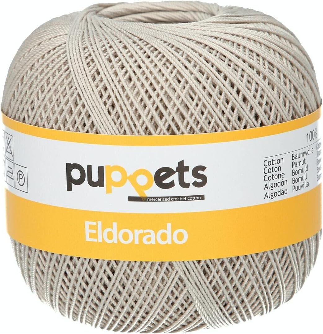 Puppets Eldorado Crochet Yarn, Cotton, 1442, Blue, Set of 52 Pieces