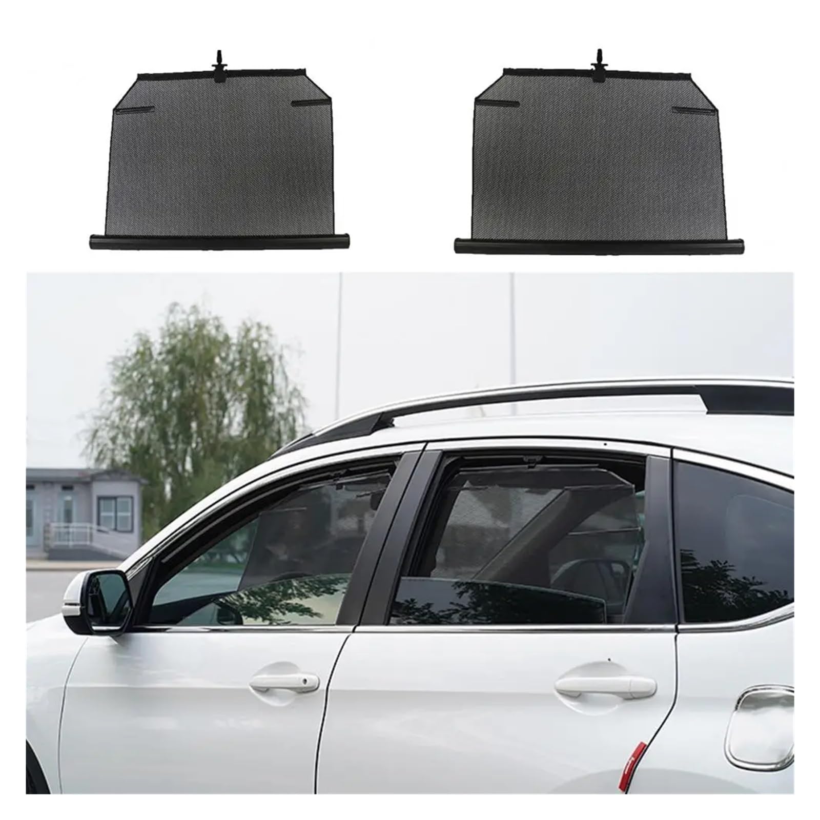 Rideau Voiture Rideaux automatiques for Voiture, Rideaux Pratiques for vitres latérales, Pare-Soleil, Protection de l'intimité, Enrouleur(Color-01)
