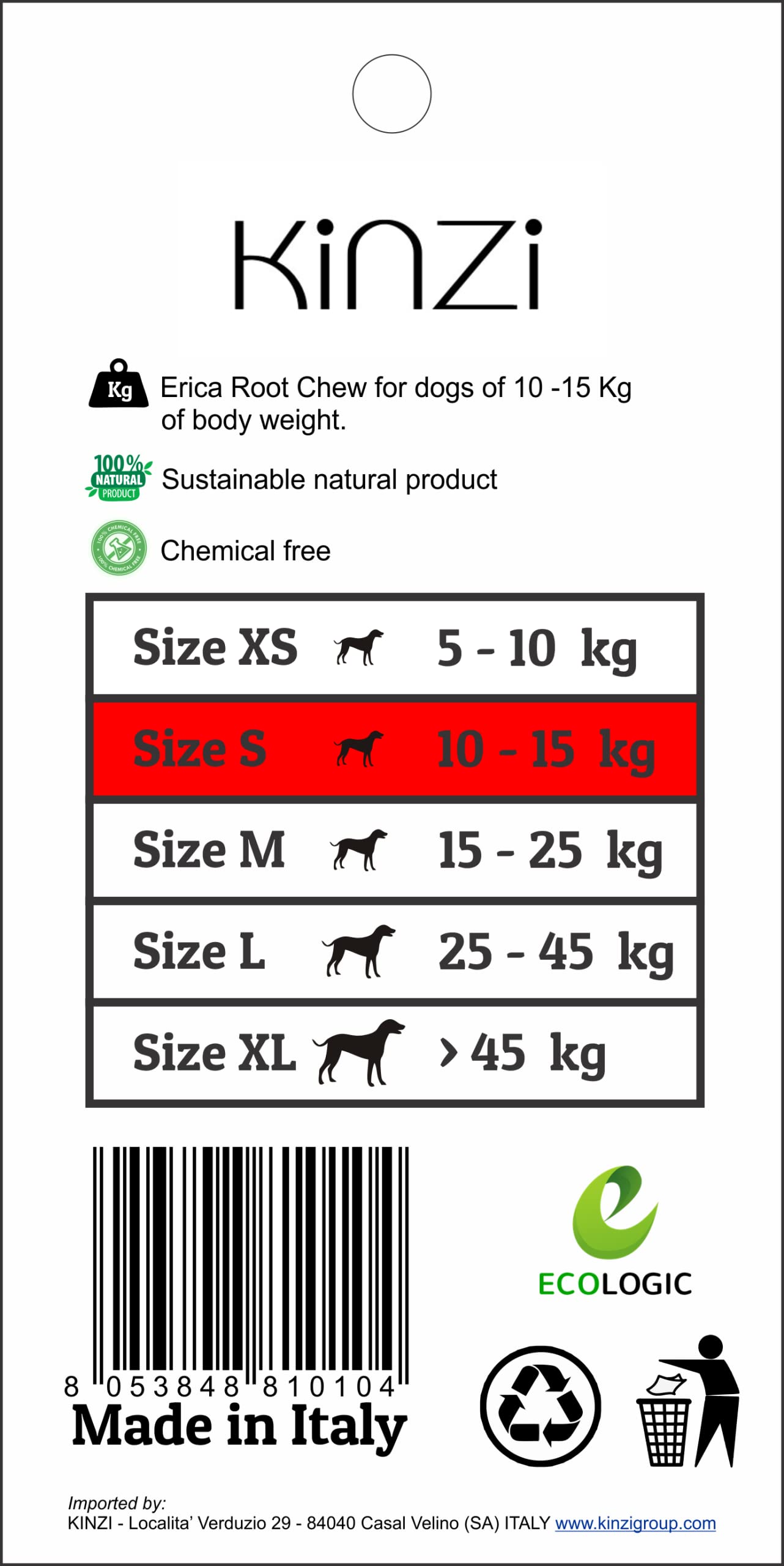 Radice Di Erica Per Cani Arquivet - Giocattolo Naturale Per Igiene Dentale, Taglia L (301-500 Gr) - Foto 10