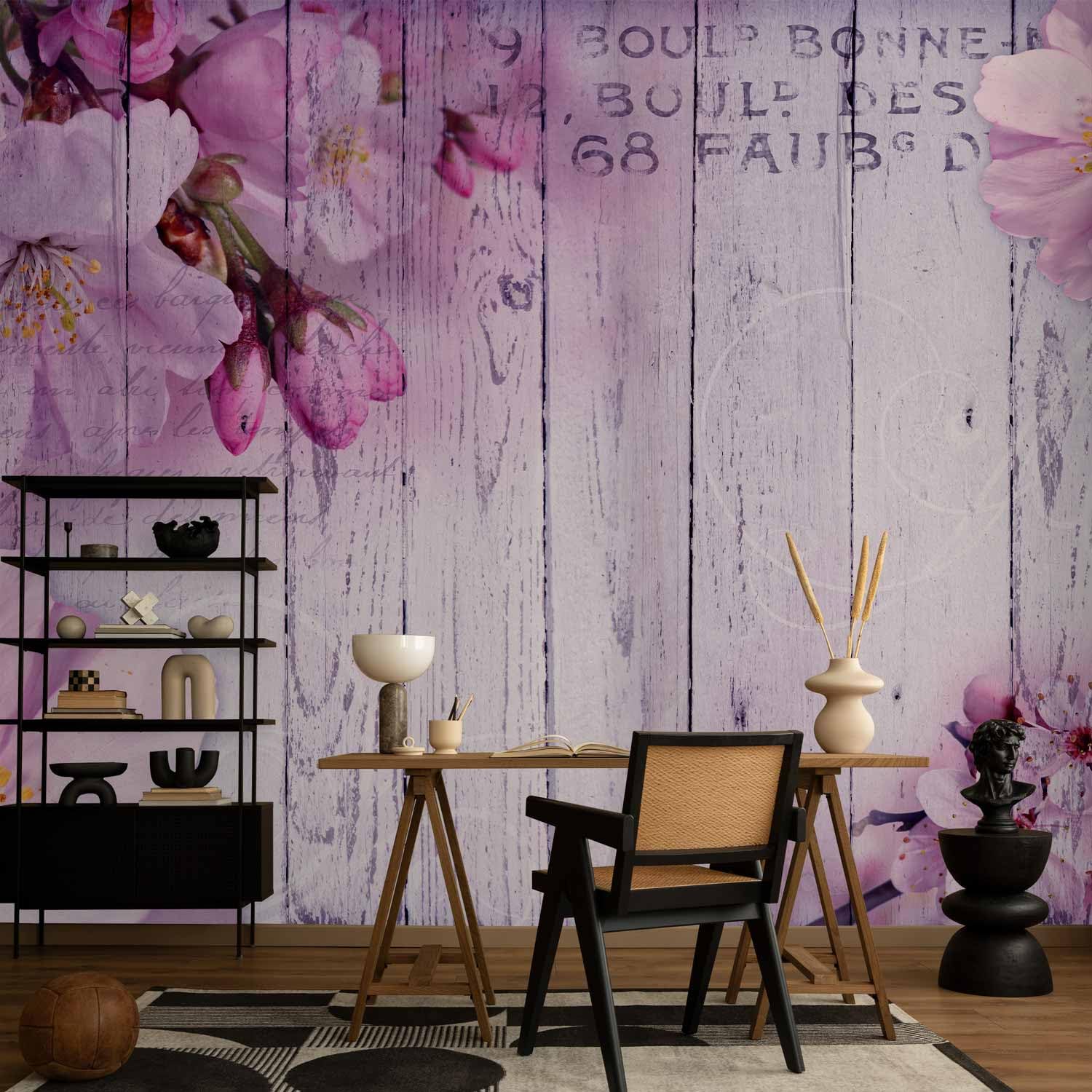 Fotomurales B&D XXL - 400x280 cm XXL Papel pintado tejido no tejido Decoración de Pared decorativos Murales moderna Diseno Fotográfico flores Juntas b-a-0202-a-c