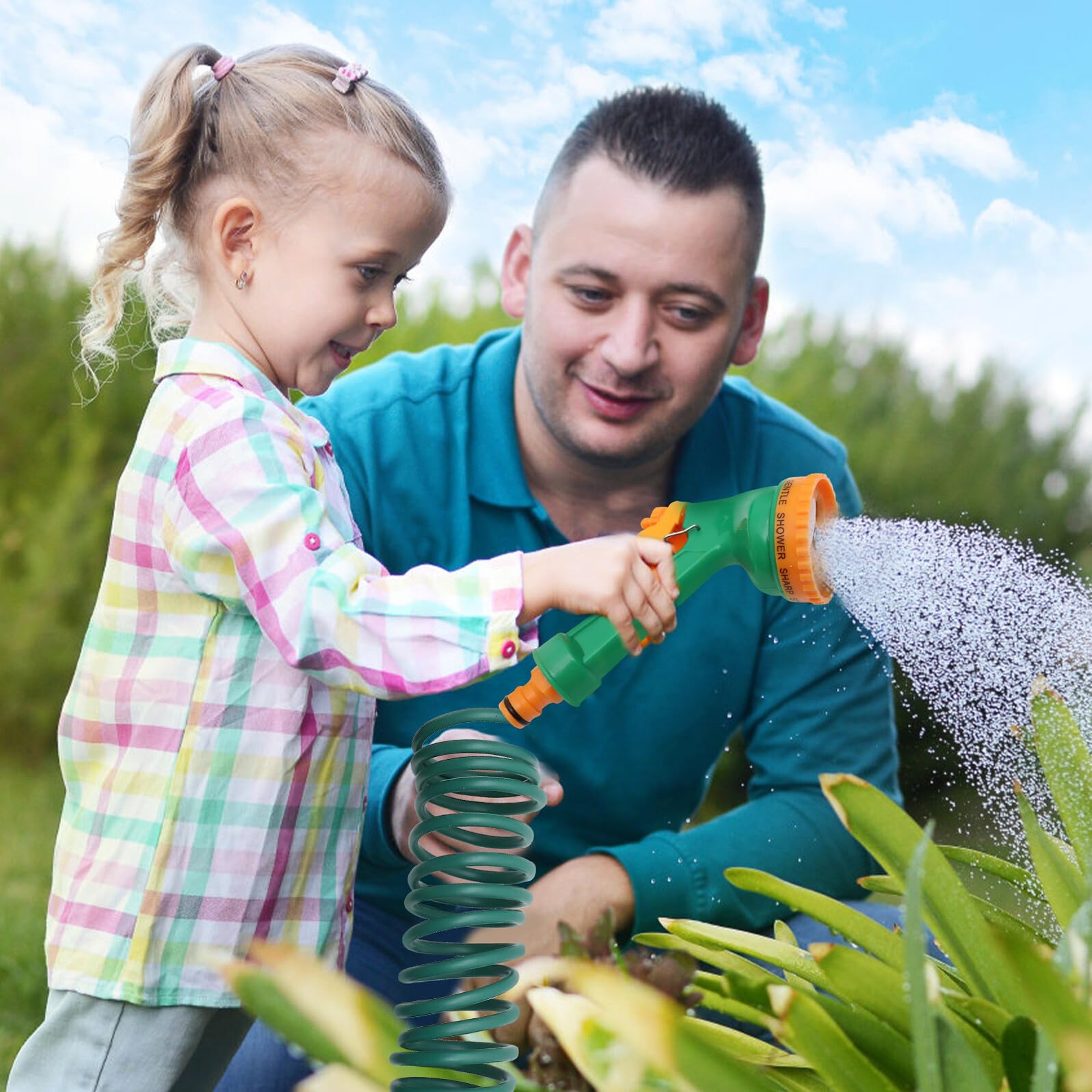 SOIMISS Selbstaufrollender Gartenschlauch Flexibel Dehnbar Knickfrei Langlebig für Bewässerung Autowäsche Gartenpflege Vielseitig Einsetzbar Praktische Handhabung Zufällige Farbe