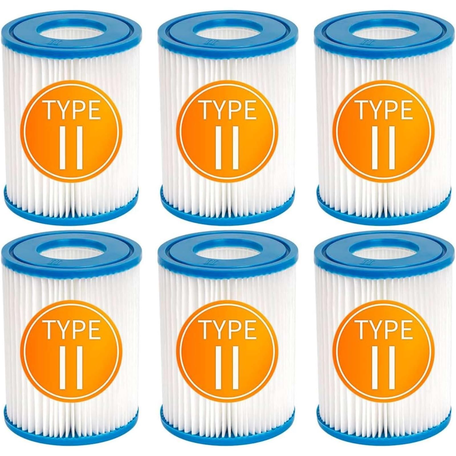 Cartouches Filtrantes De Piscine De Type II, Compatibles avec Bestway, 58383 58386 58386GS(6pcs)
