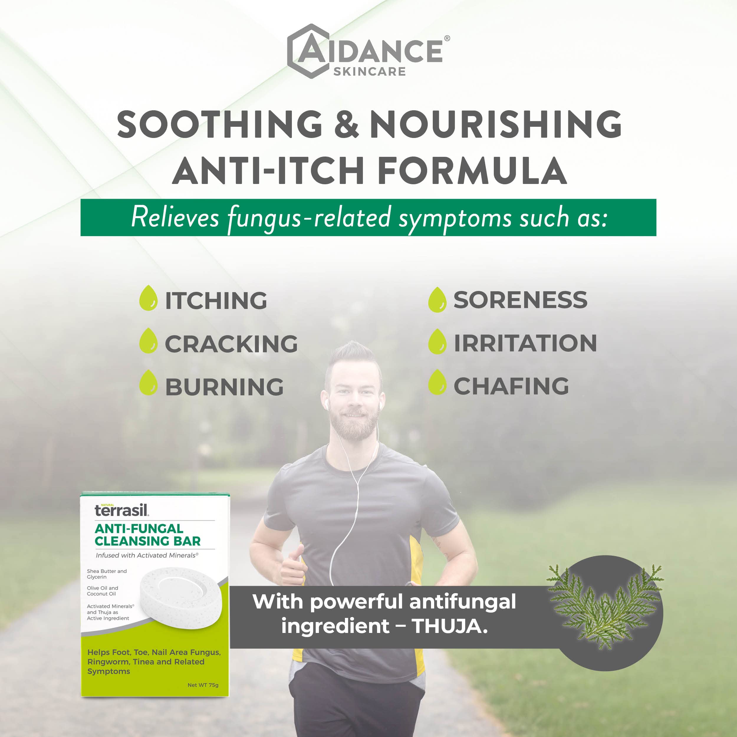 Antifungal Soap by Terrasil AntiFungal Skin Soap Bar for Jock Itch