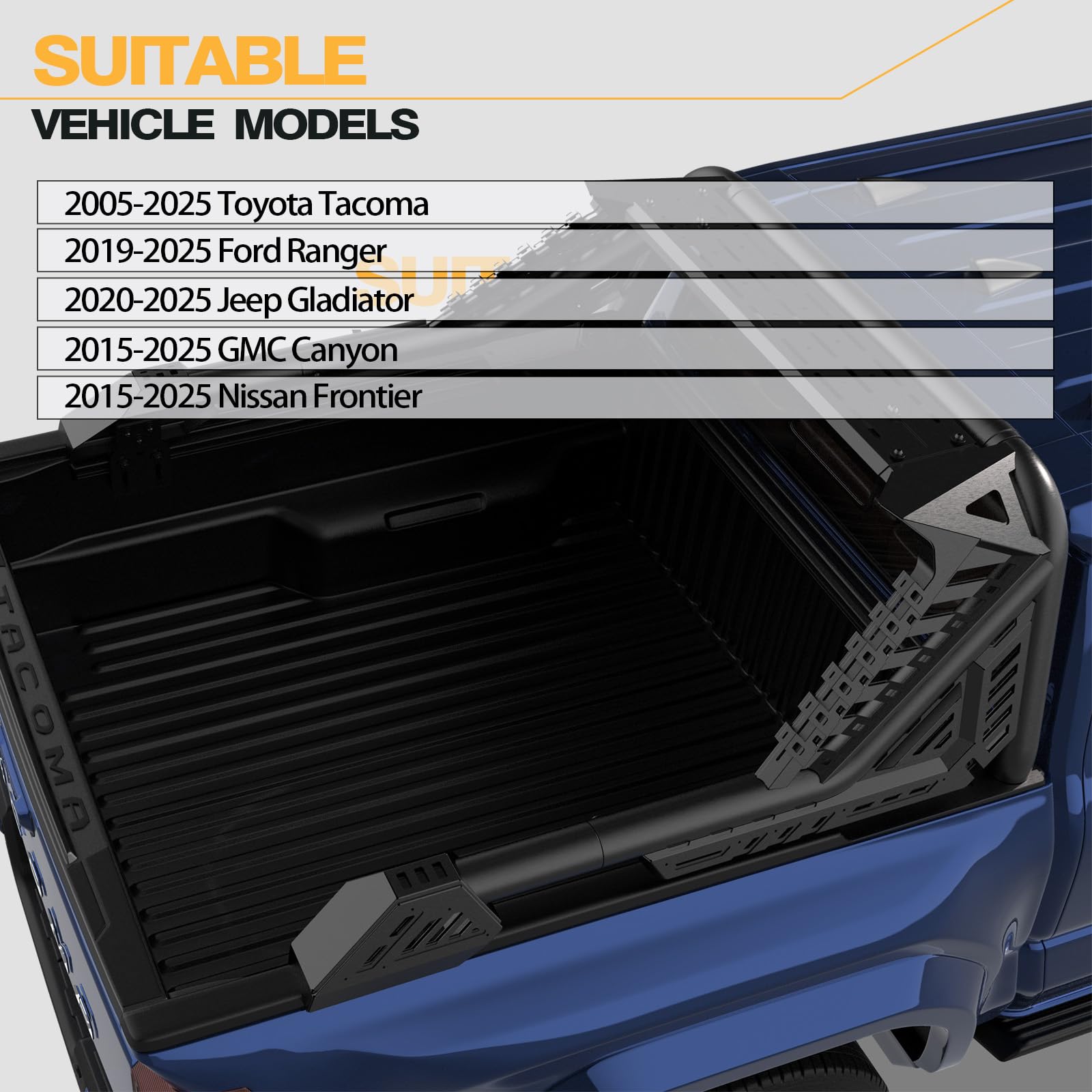 Amazon.com: KOKSHELY Heavy-Duty Roll Bar for Tacoma, Ranger