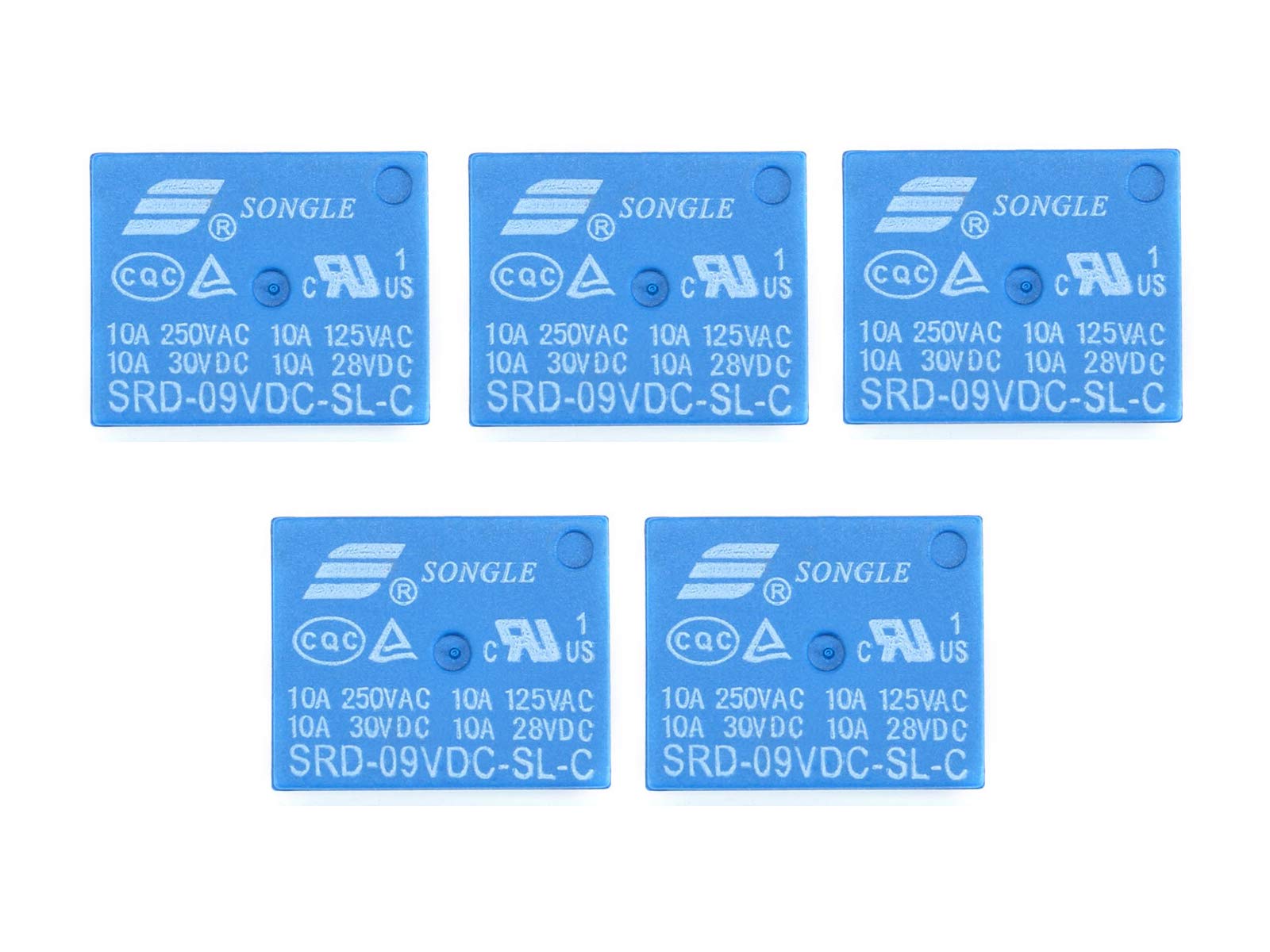 CentIoT - 5PCS 9V DC Power Relay - SRD-SL-C DIP-5 - Non Latching SPDT 10A (250VAC 30VDC) - Type PCB Mount (9VDC 5PIN) (B07VJLJ5HX) Amazon Price History, Amazon Price Tracker