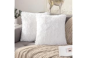 Plush White Fur Throw Pillows for Cozy Comfort