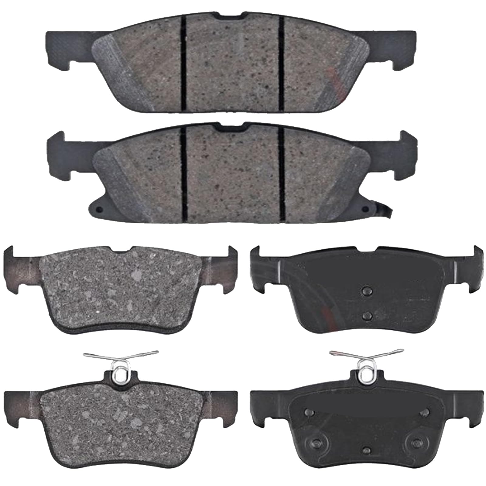 KIT PASTIGLIE FRENO ANTERIORI E POSTERIORI compatibile con FORD GRAND C-MAX (DXA/CB7, DXA/CEU) | PASTIGLIE FRENANTI AUTO OEM FDB4319,FDB1931 | SOSTITUZIONE DIRETTA | BASSA POLVERE | SILENZIOSO