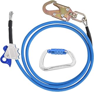 LIVOSA Arborist Equipment 1/2" X 10ft Steel Wire Core Flip Line Kit Tree Climbing Rope, Tree Climbing Strap Positioning Lanyard for Fall Protection Climbers Tree Climbers