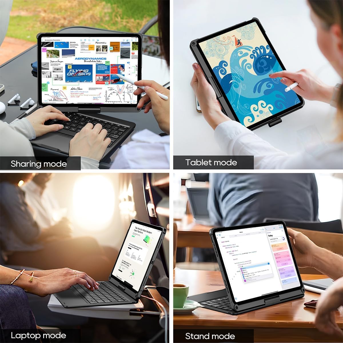 iPad専用キーボードケース 180°折りたたみ 360°回転 Amazon.co.jp: 360°回転 iPad 第9/8/7世代 10.2インチ キーボード