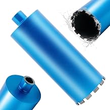 6" Wet Diamond Core Drill Bits for Concrete with Rebar, Brick, Block, Masonry, 15" Drilling Depth, 1-1/4-7" Thread, Laser-Welded Segments for Construction & DIY Home Renovation