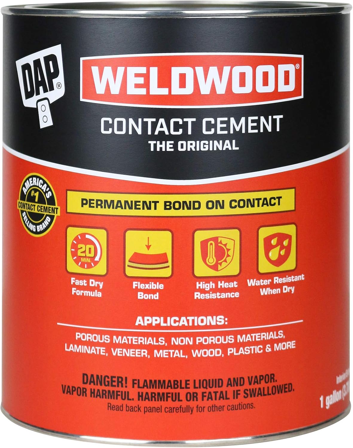 DAP Weldwood Original Contact Cement, Tan, 1 Gal (7079800273)