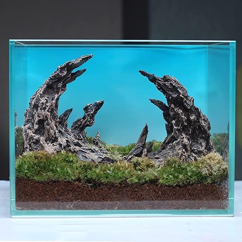 Miniatura 6 de Decoración para pecera Novelsite - Formación rocosa de cañón irregular, hecha de piedra arenisca sólida, adecuada para una variedad de escenas de