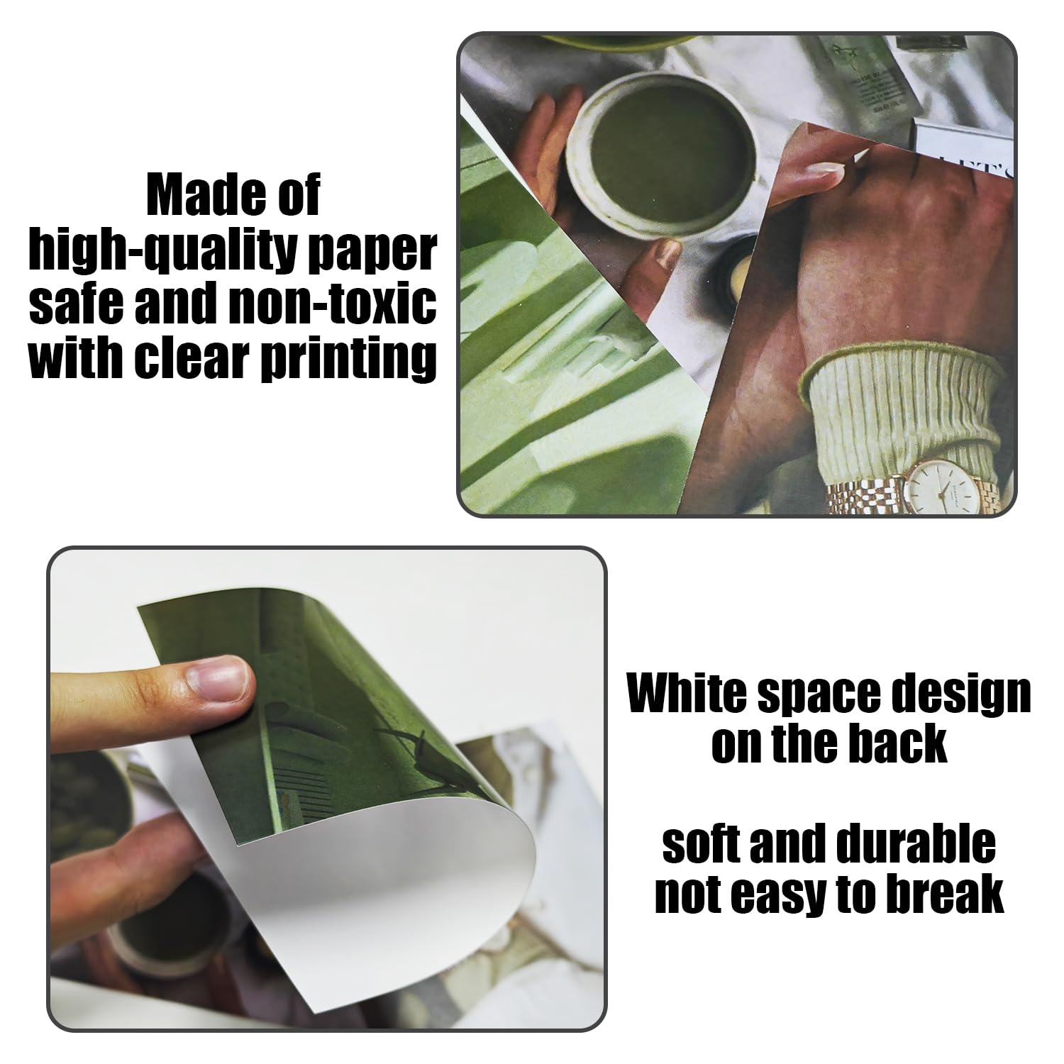 ZBHDEYG 50 Cartes Postales Vertes, 1 Livre D'autocollants, Cartes