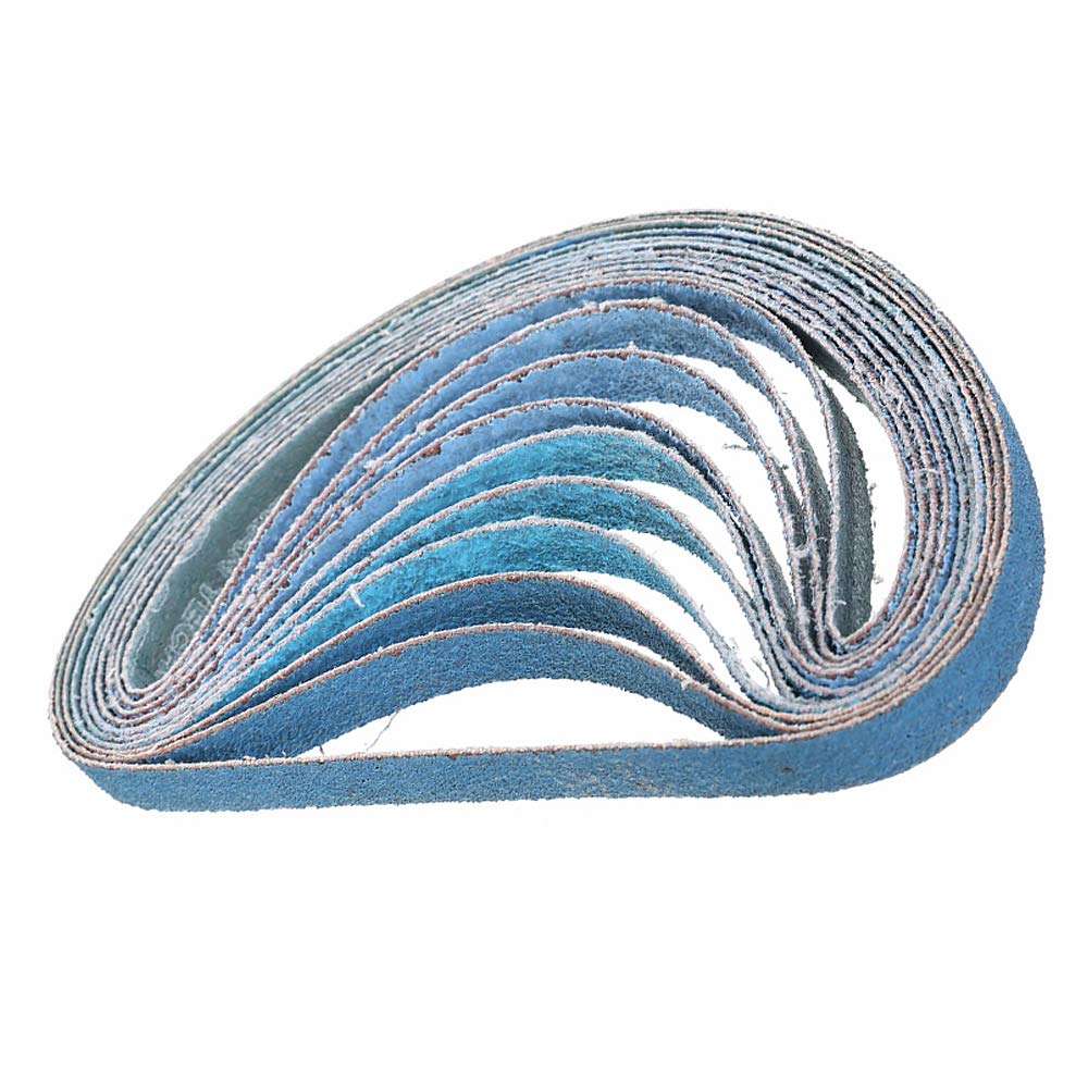 Maso Blue Ha0147c Sanding Belts 10Mm X 330Mm 80 Grits Power Tool Sander Abrasive Sanding Belts Metal Grinding Sanding Belts For Power Tool Sander - Pack Of 10Pcs,