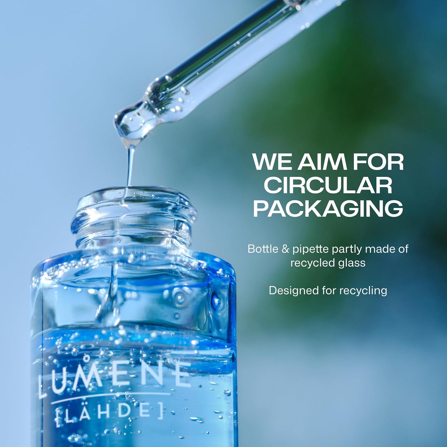 LUMENE Nordic Hydra Aqua Serum | Intense Hydration for Lasting Dewy Skin | With Arctic Spring Water, Hyaluronic Acid & Nordic Red Algae | Lightweight & Hydrating | Vegan | 30 ml - Image 3