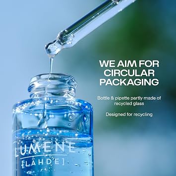 LUMENE Nordic Hydra Aqua Serum | Intense Hydration for Lasting Dewy Skin | With Arctic Spring Water, Hyaluronic Acid & Nordic Red Algae | Lightweight & Hydrating | Vegan | 30 ml