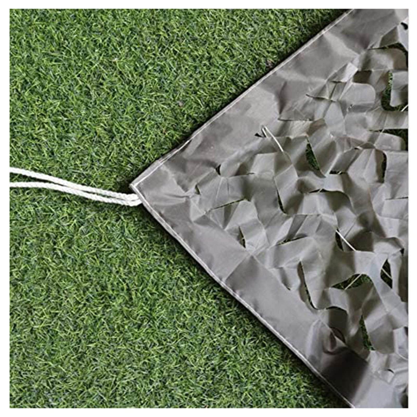 Malla De Camuflaje Gris, Red De Camuflaje Caza, 2x3/3x4/5x6m Red De Sombra Militar, para Decoración Camuflaje, Protección Solar Terraza, Camping Exterior,3x5m(9.8 * 16.4ft)