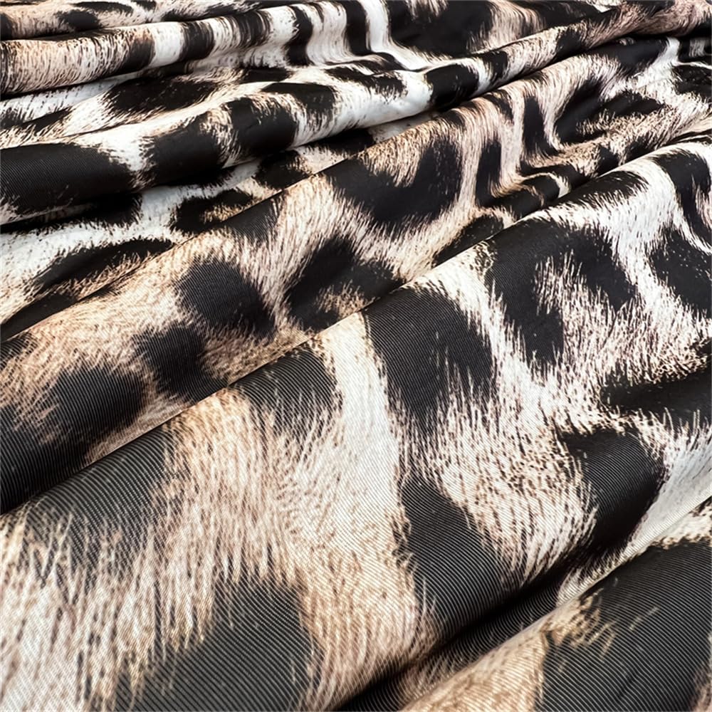 Chickwin Trapuntino Estivo Copriletto Matrimoniale Singolo, Freschezza Reversibile Leggero Coperta Primaverile Autunnale Trapunta Lavabile Cotone Trapuntato Coperta Letto (Leopardo,180x200cm)