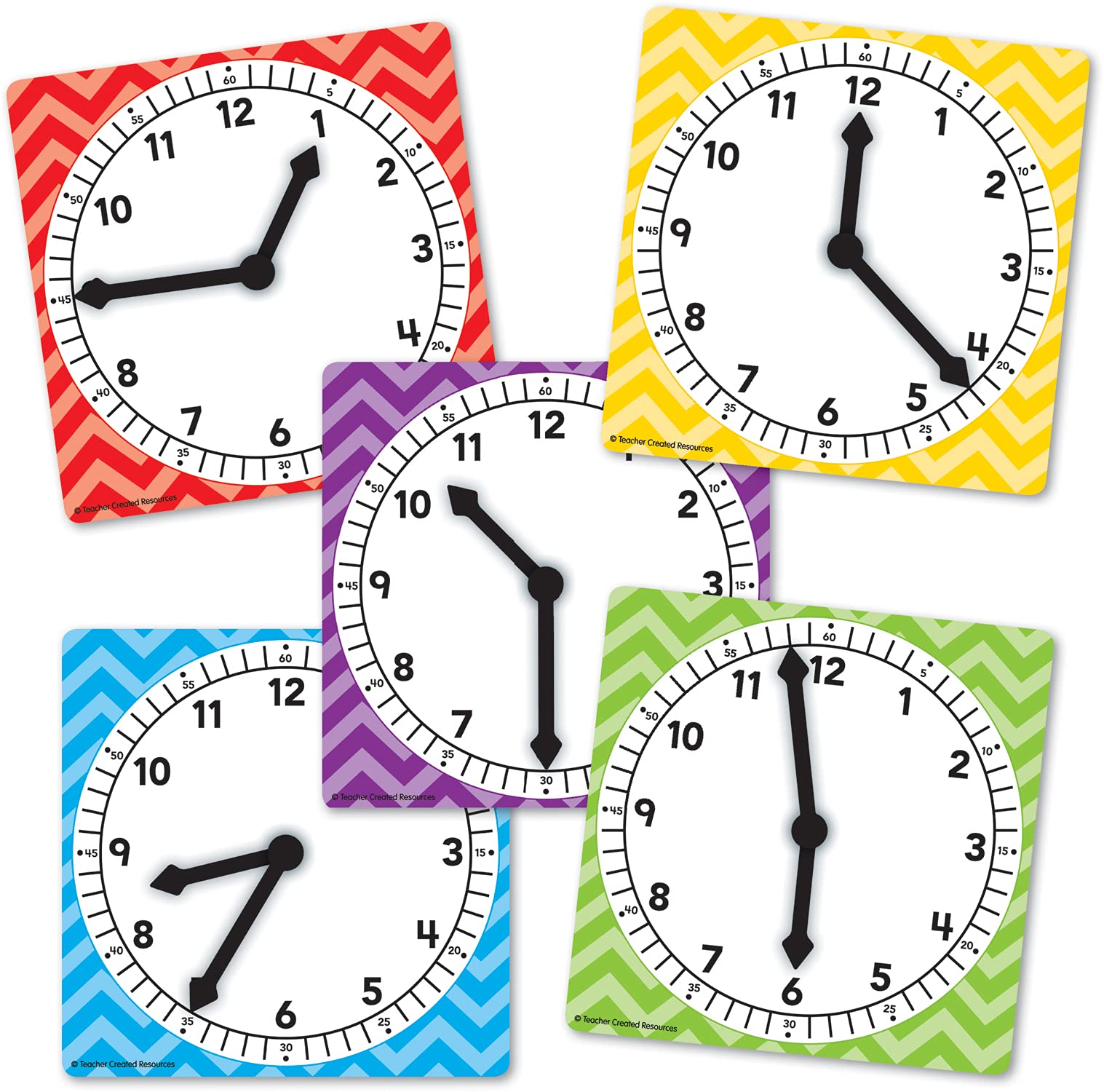 Teacher Created Resources - Juego de 5 Relojes (20640)