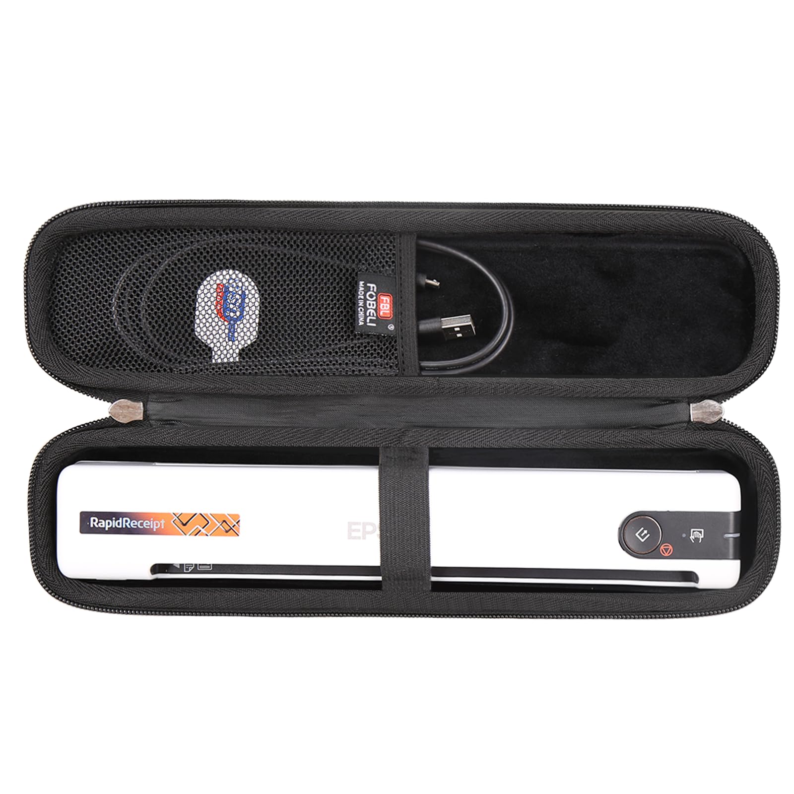 FBLFOBELI EVA Hard Storage Carrying Case Compatible with Epson Workforce ES-50/ES-55R/ ES-60W/ES-65WR/DS-30/DS-70/DS-80W and Epson RapidReceipt RR-60/70W Portable Document Scanner (Black, Case Only)-picture-36