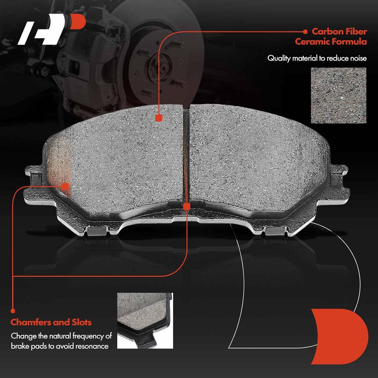 A-Premium 11.65 inch (295.8mm) Front Drilled and Slotted Disc Brake Rotors + Ceramic Pads Kit Compatible with Nissan Models - Rogue 2014 2015 2016 2017, 6-PC Set